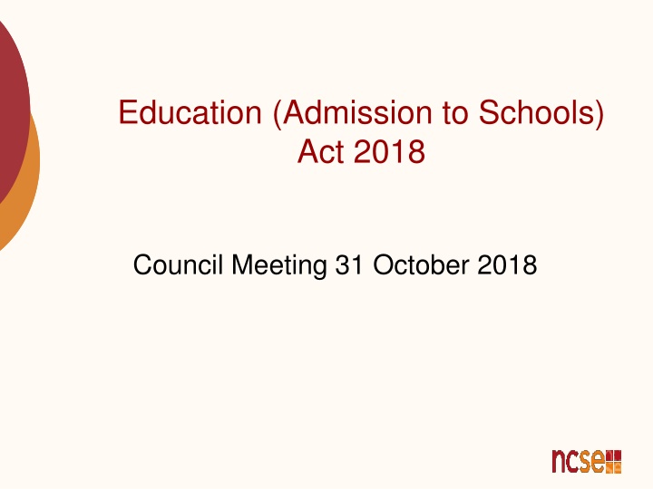 education admission to schools act 2018