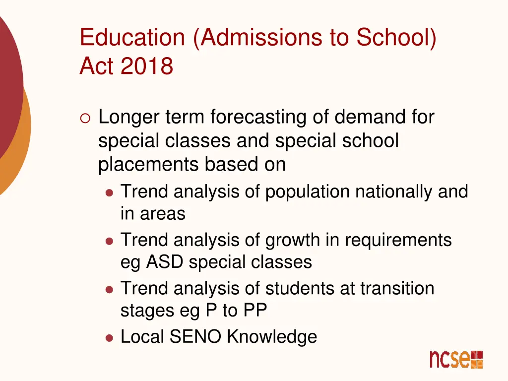 education admissions to school act 2018 11