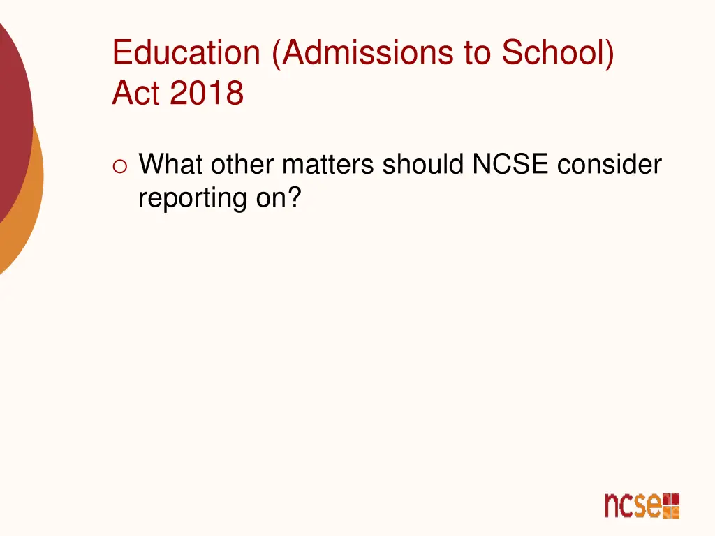 education admissions to school act 2018 19
