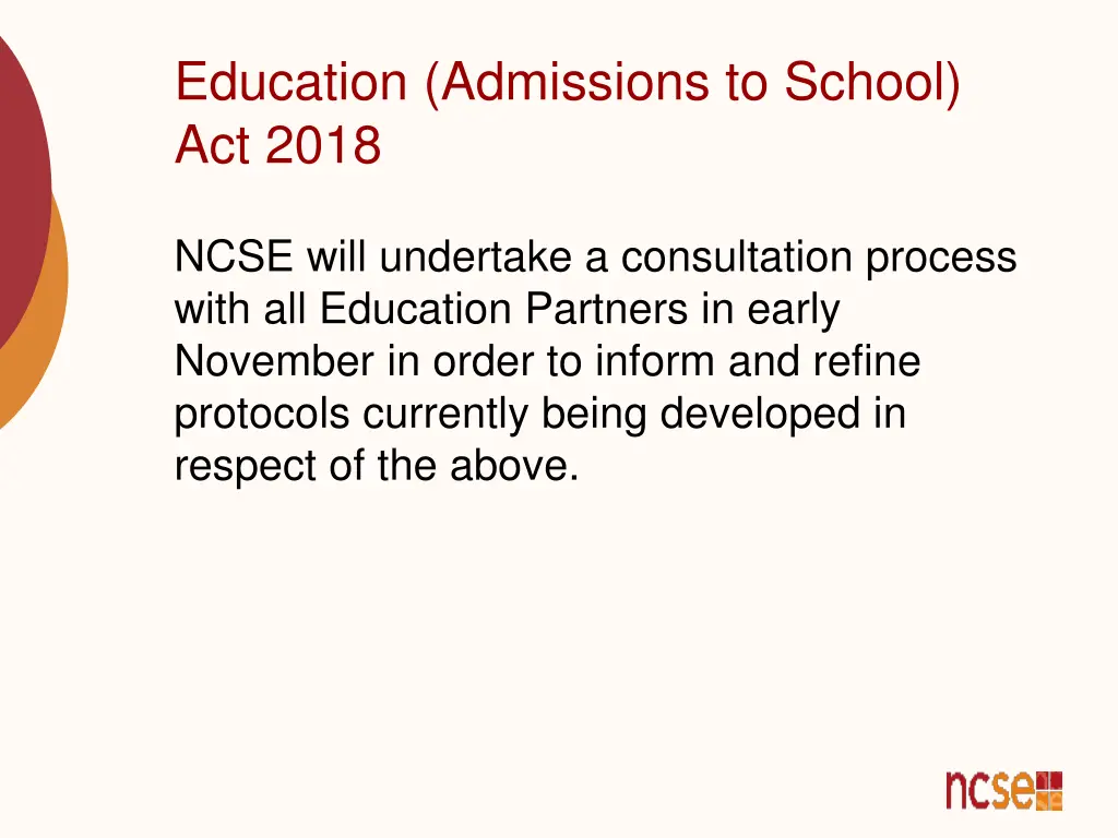 education admissions to school act 2018 8