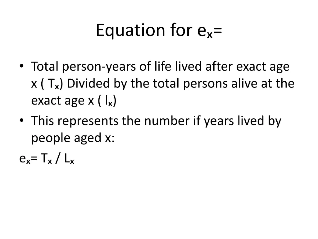 equation for e