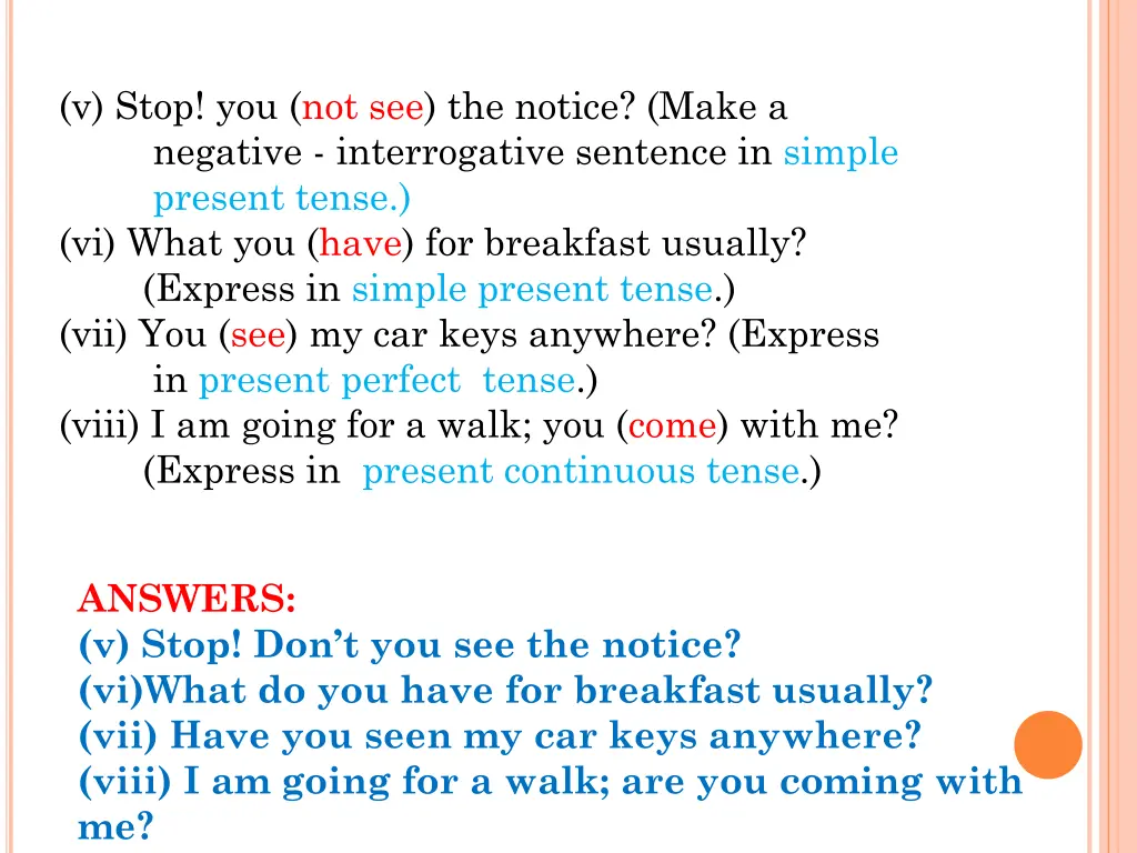 v stop you not see the notice make a negative
