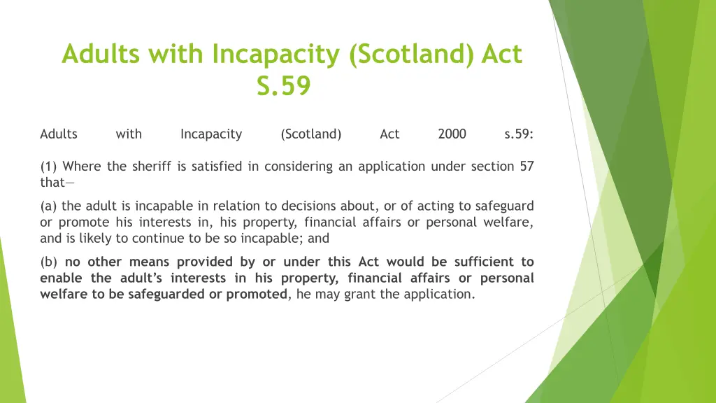 adults with incapacity scotland act s 59