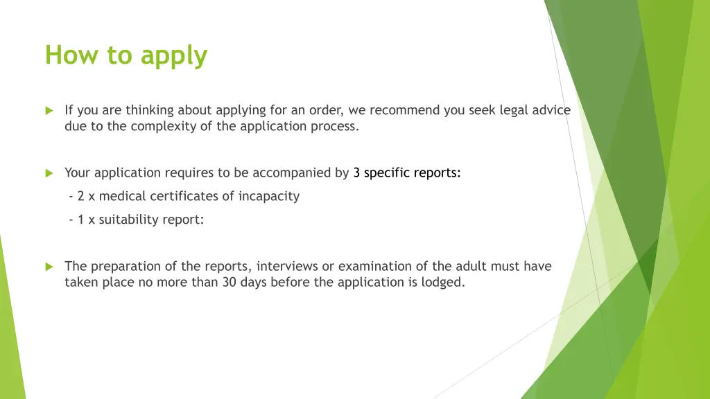 how to apply