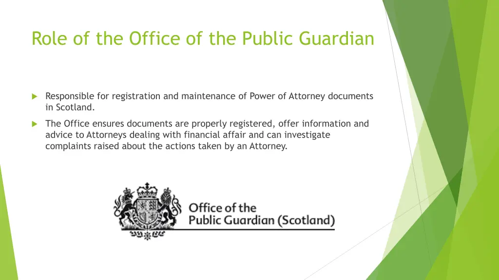 role of the office of the public guardian
