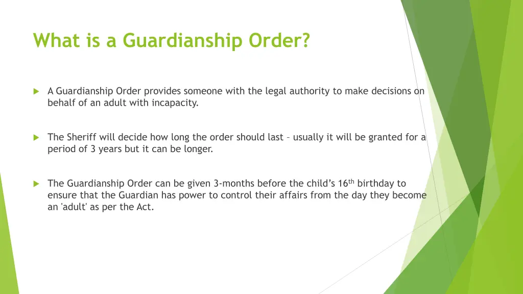 what is a guardianship order