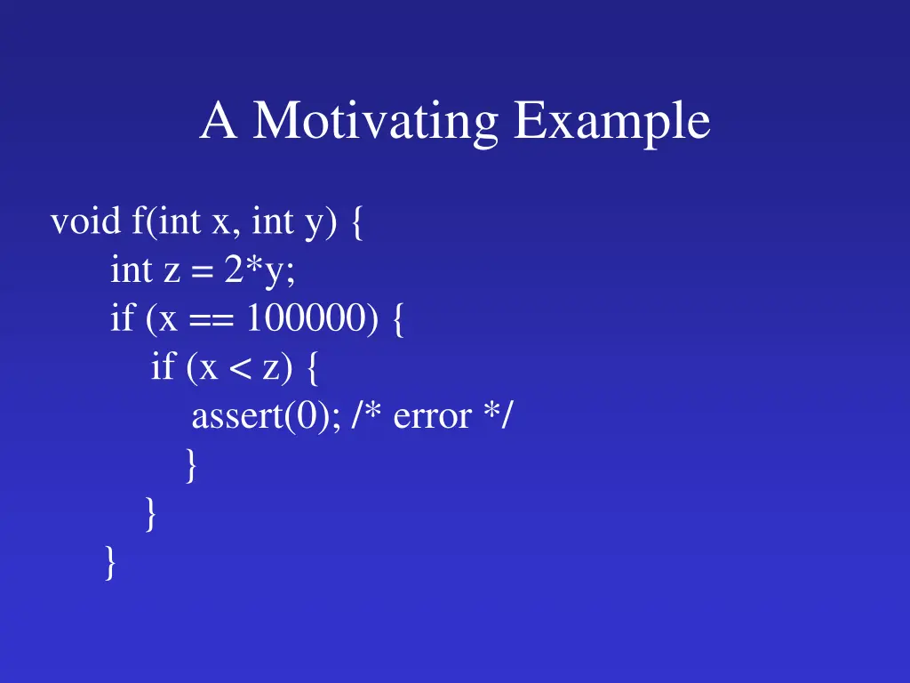 a motivating example