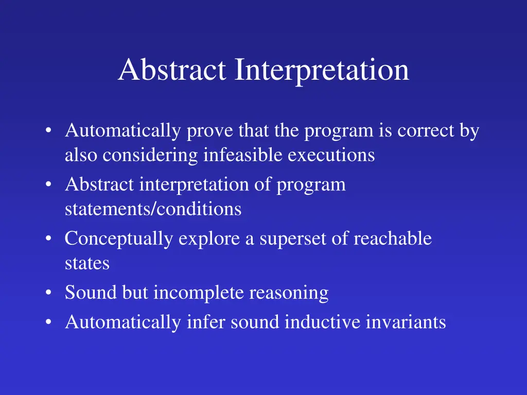 abstract interpretation