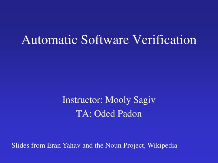 automatic software verification