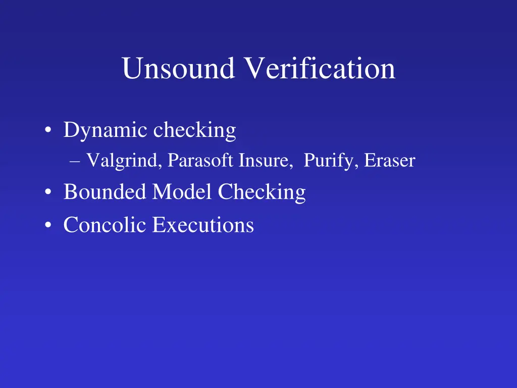 unsound verification
