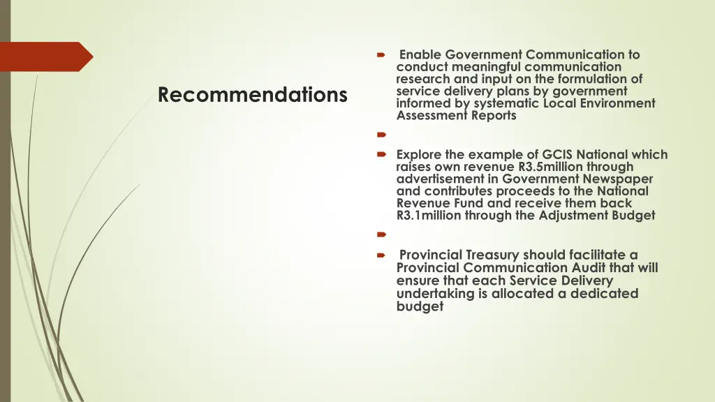 enable government communication to conduct