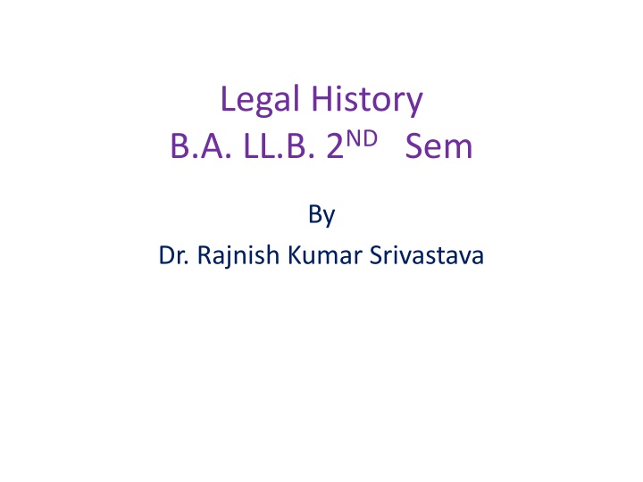 legal history b a ll b 2 nd sem