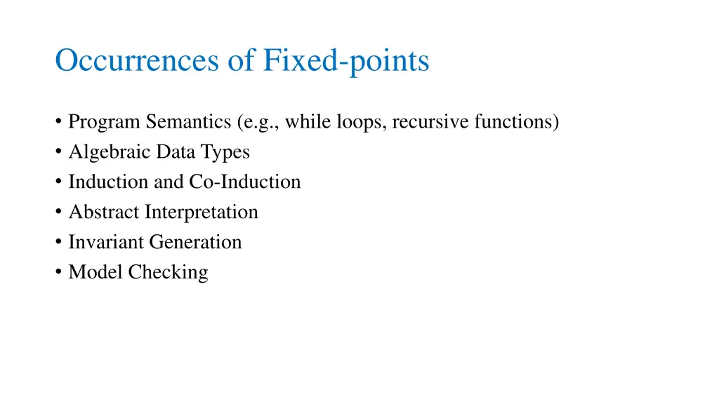 occurrences of fixed points