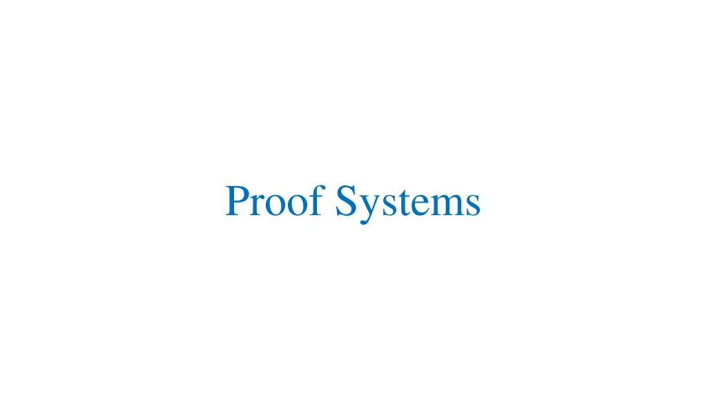 proof systems
