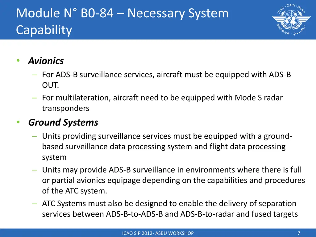 module n b0 84 necessary system capability
