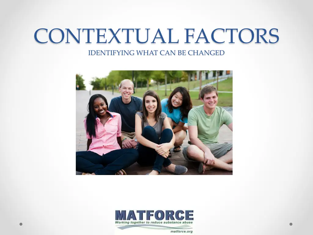 contextual factors identifying what can be changed