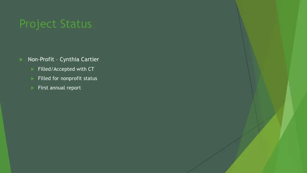 project status