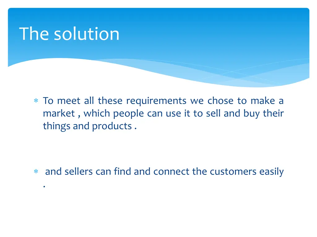 the solution