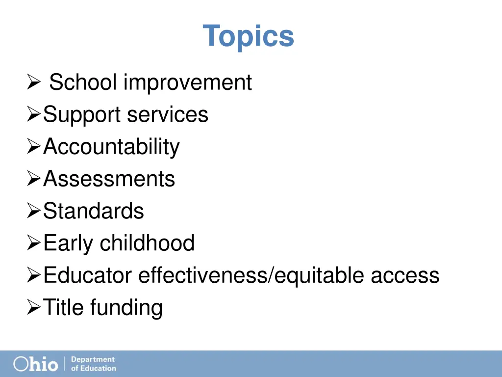 topics