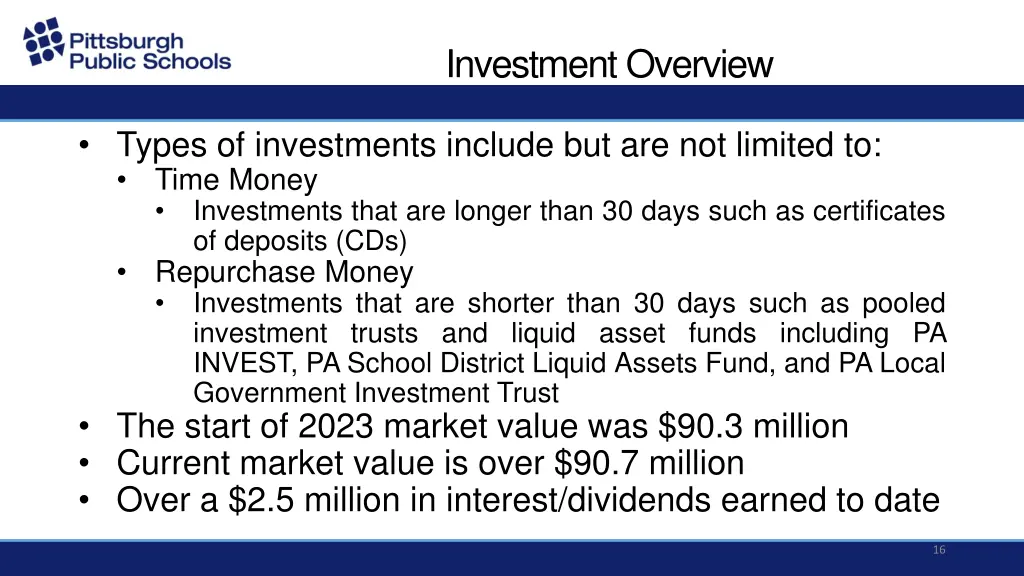 investment overview