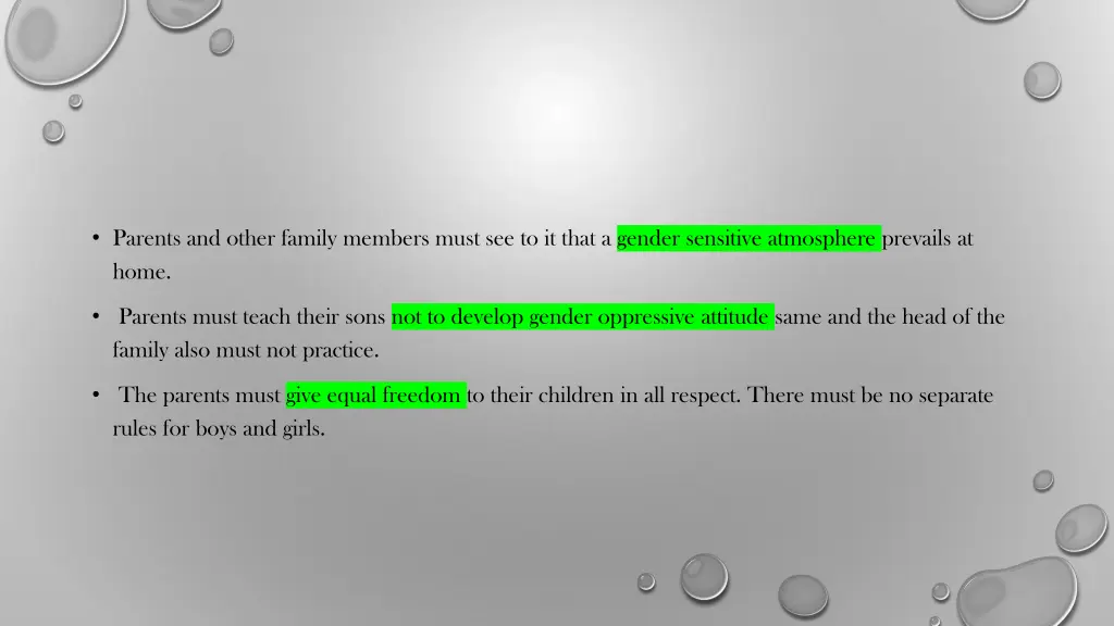 parents and other family members must