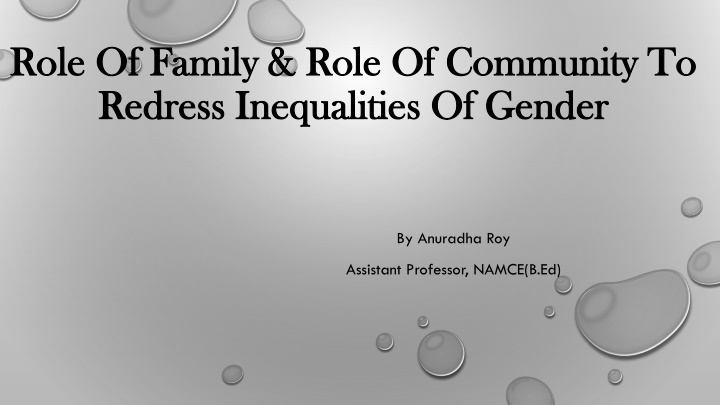 role of family role of community to role