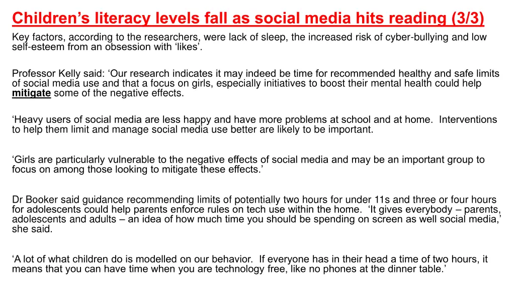 children s literacy levels fall as social media 2