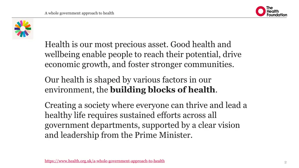 a whole government approach to health 1