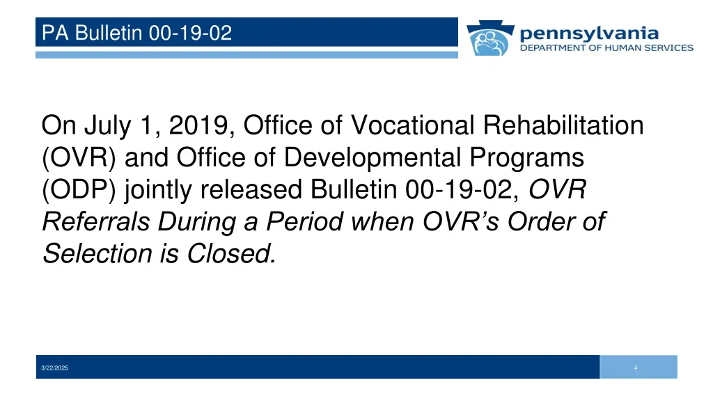pa bulletin 00 19 02