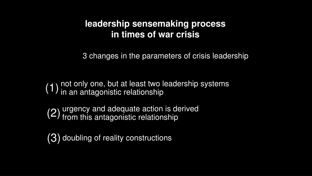 leadership sensemaking process in times 1