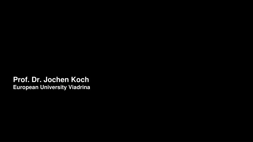 prof dr jochen koch european university viadrina