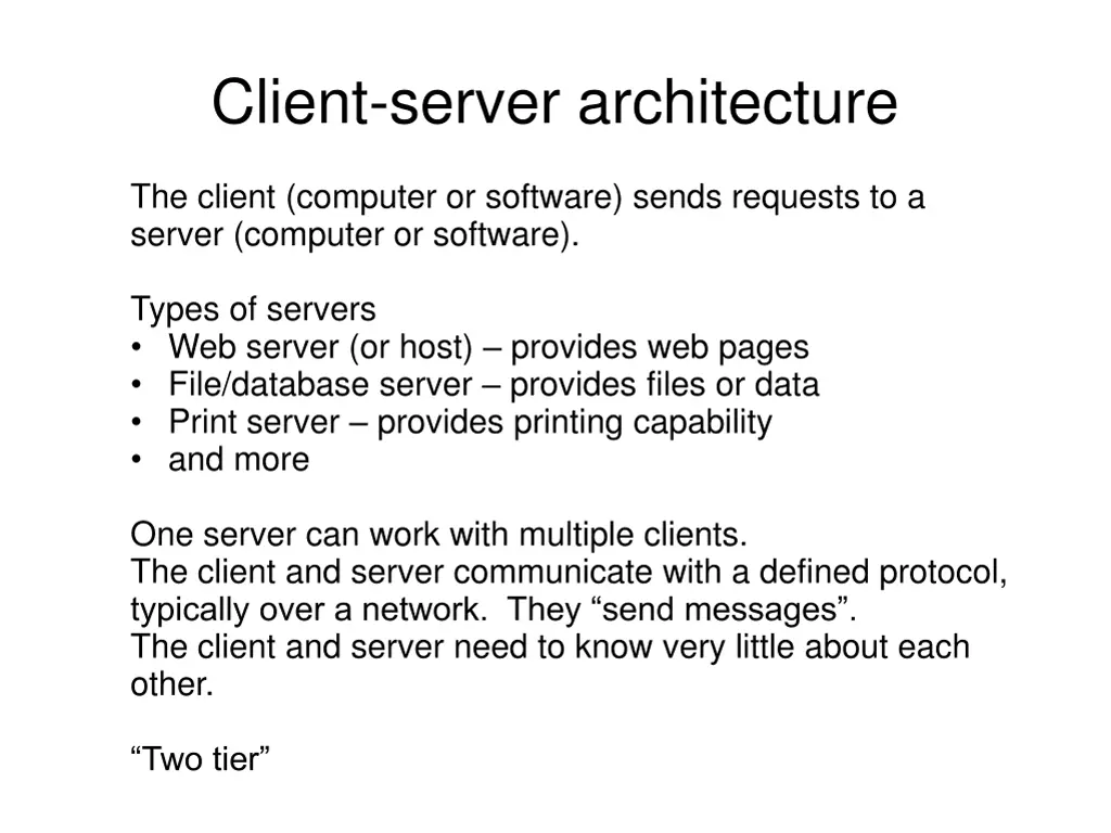 client server architecture