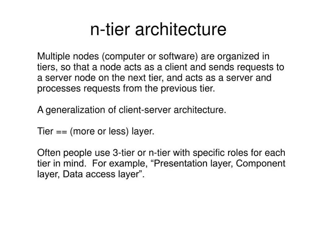n tier architecture