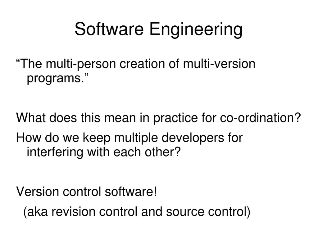 software engineering 1