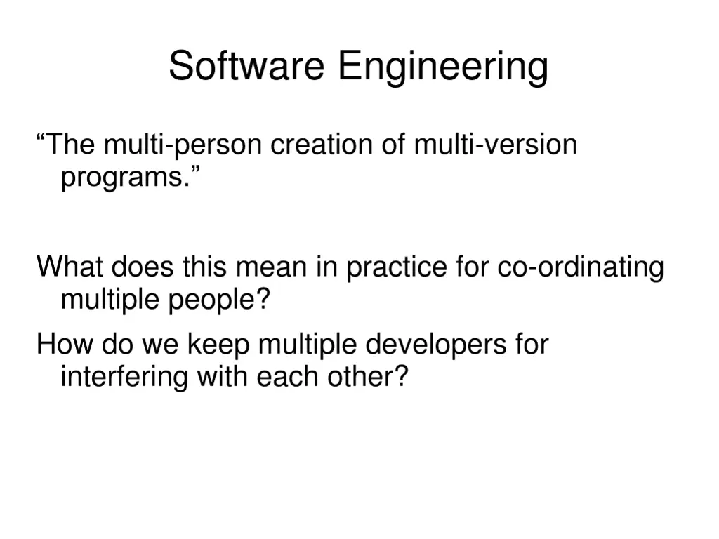software engineering