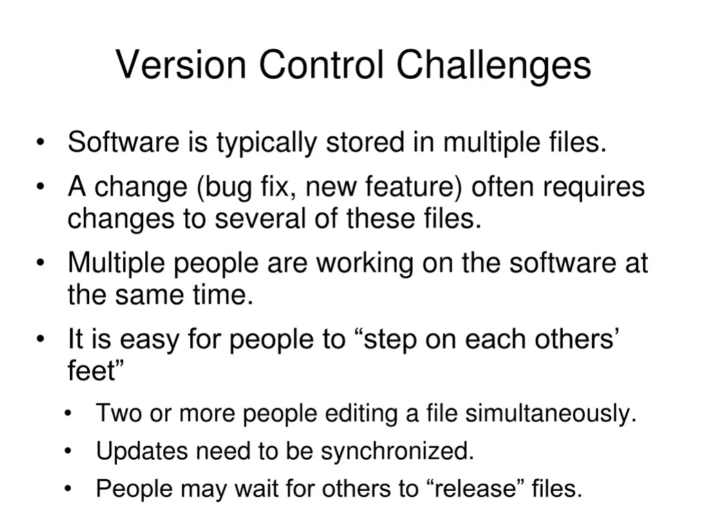 version control challenges