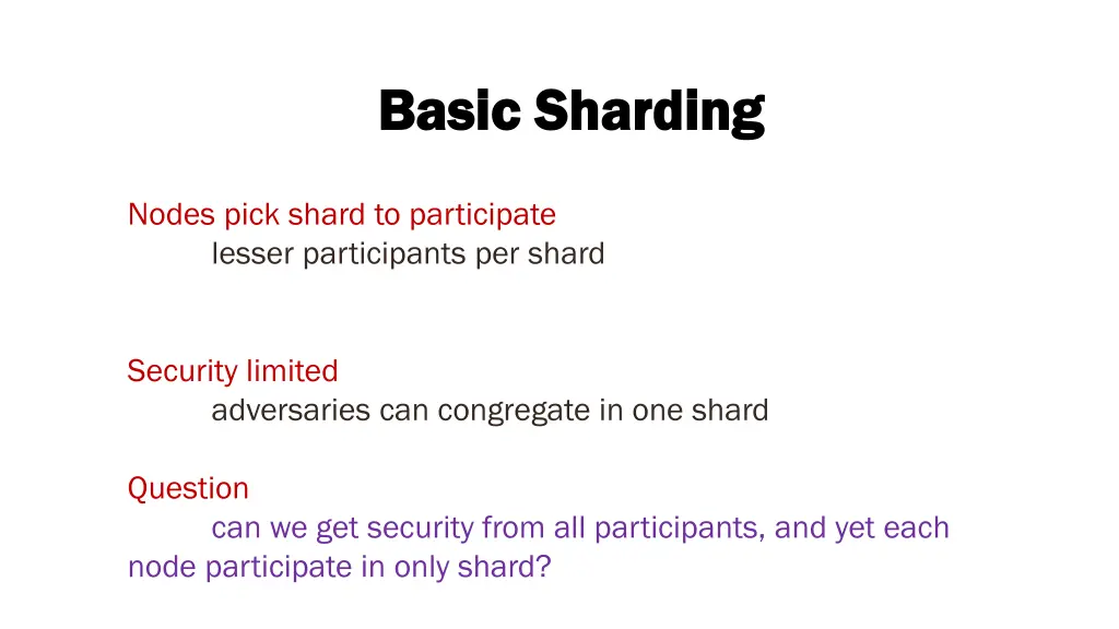 basic basic sharding sharding
