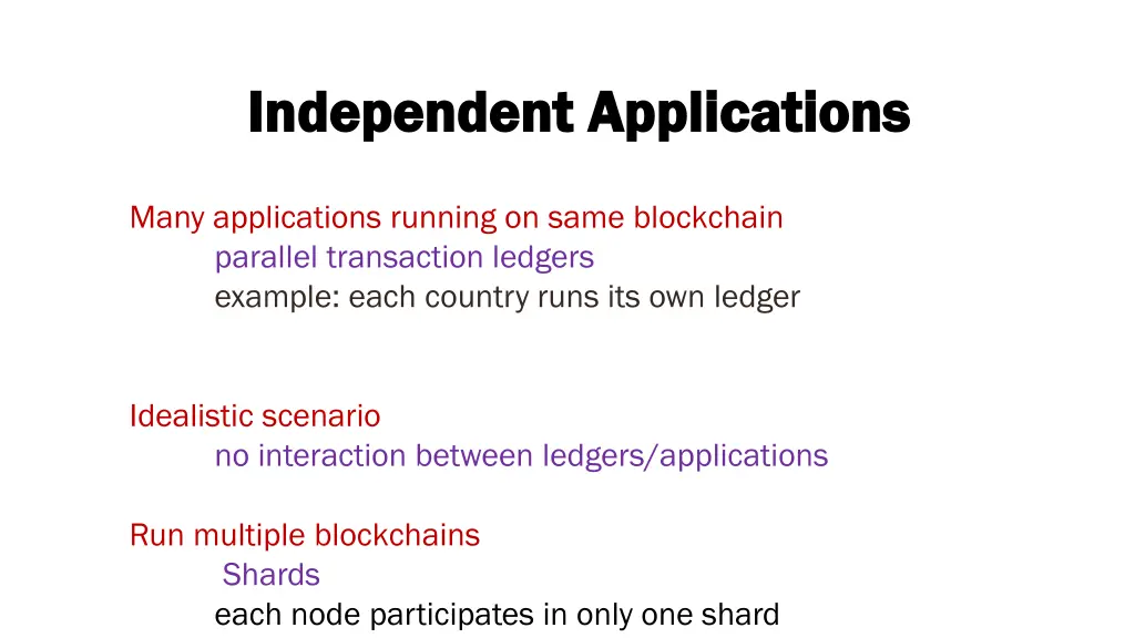 independent applications independent applications