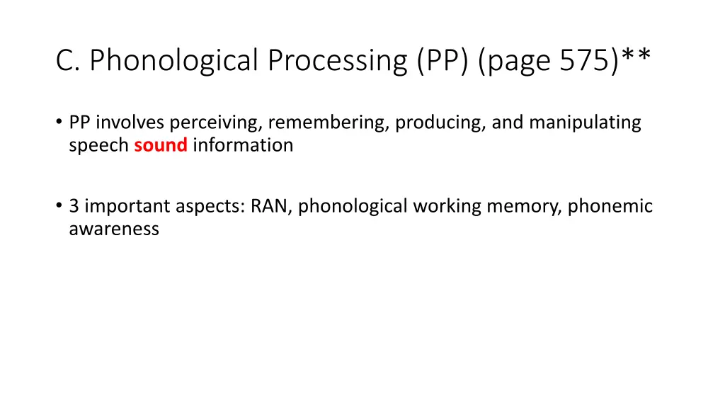 c phonological processing pp page 575