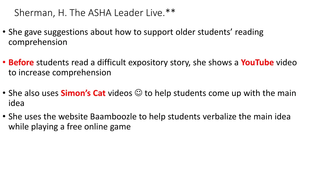 sherman h the asha leader live