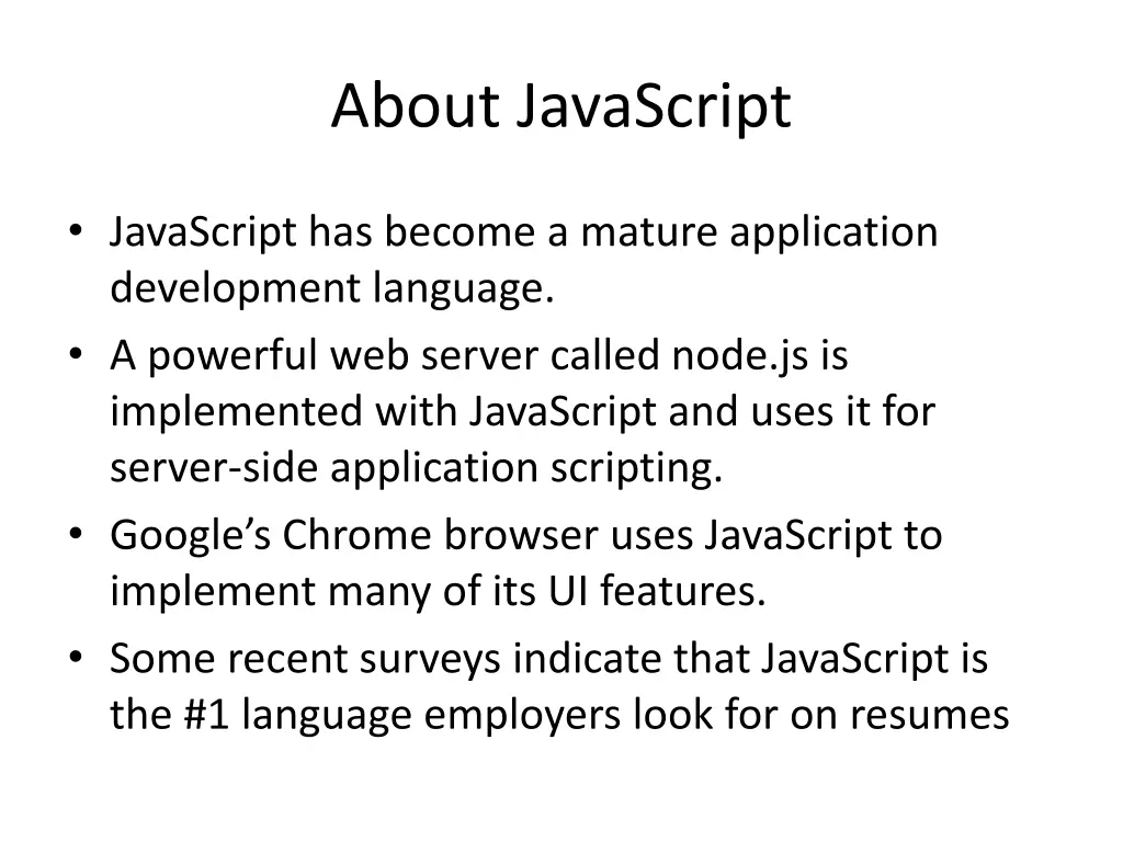 about javascript