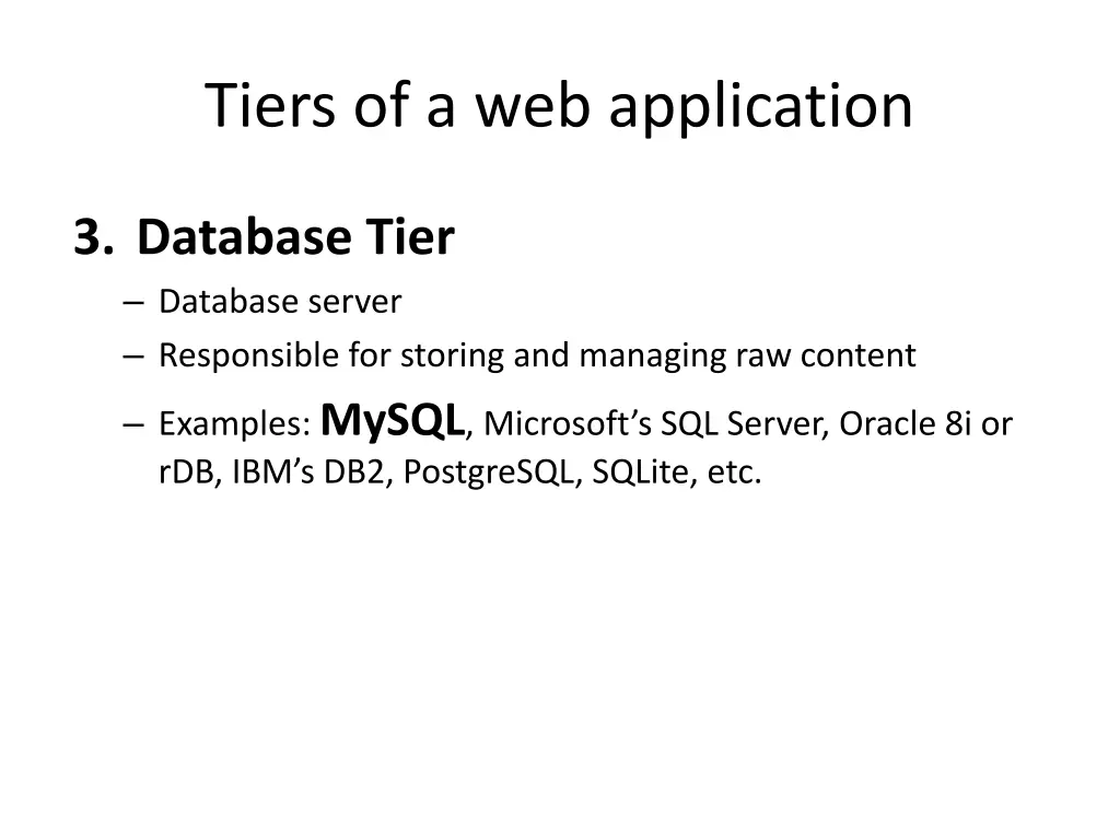 tiers of a web application 2