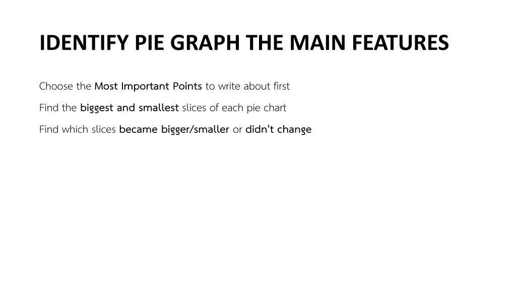 identify pie graph the main features