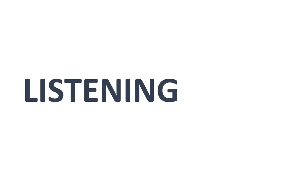 listening