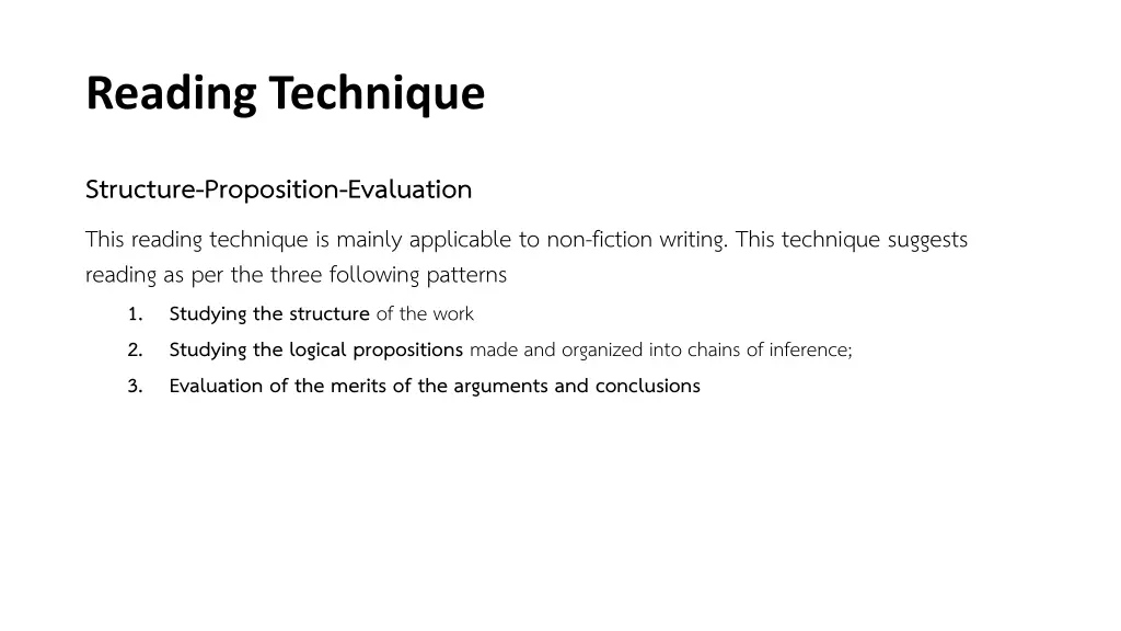 reading technique 1