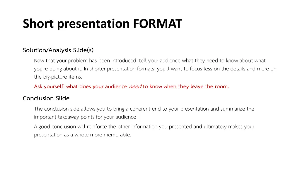 short presentation format 2