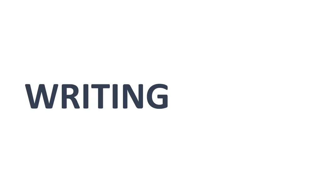 writing