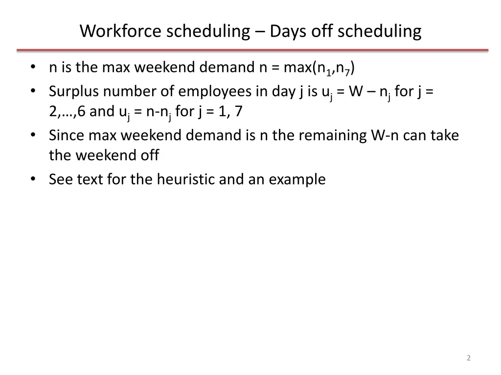 workforce scheduling days off scheduling 1