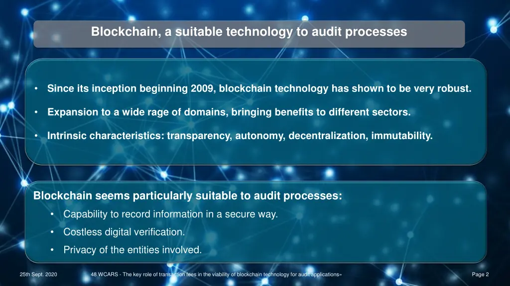 blockchain a suitable technology to audit
