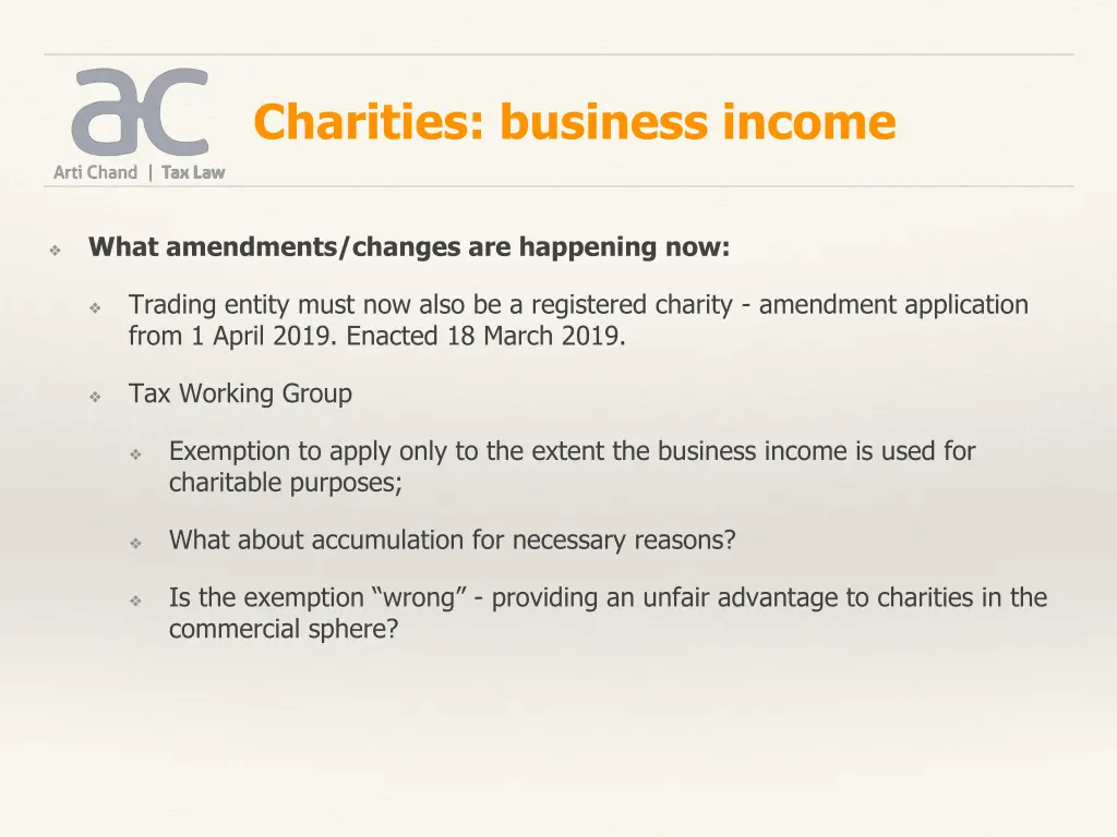charities business income 3